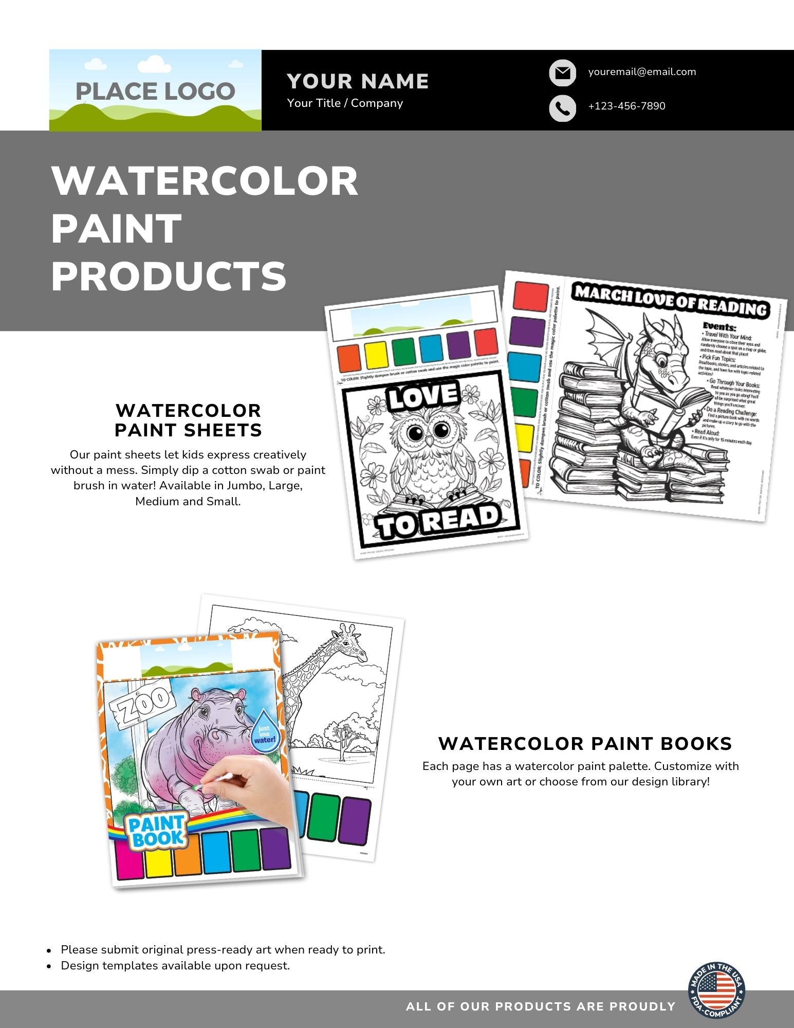 Watercolor Sell Sheet